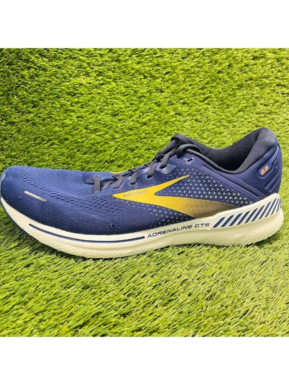 Brooks Adrenaline GTS 22 Mens Size 12.5 Blue Athletic Running Shoes Sneakers
